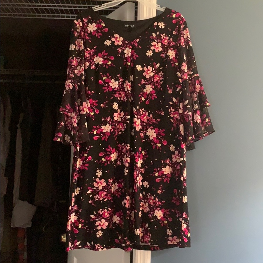 Black and Pink Floral Dress!